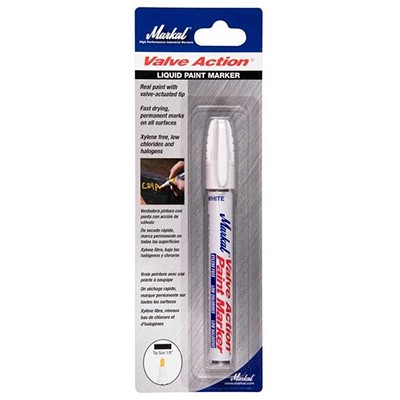 WELDCLASS MARKER PAINT VALVE - ACTION WHITE (CARDED)